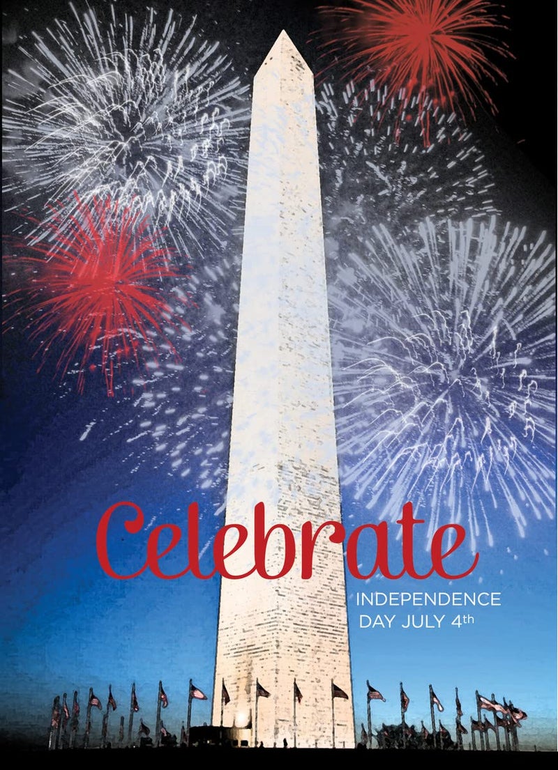 CEO Cards Independence Day Cards for Family & Business (Washington Monument) Happy 4th of July Bulk Greeting Card Set Pack of 25 with Red Envelopes (5x7 inch - A7) Office, Work, Employees & Clients (JF1501) - Image 2